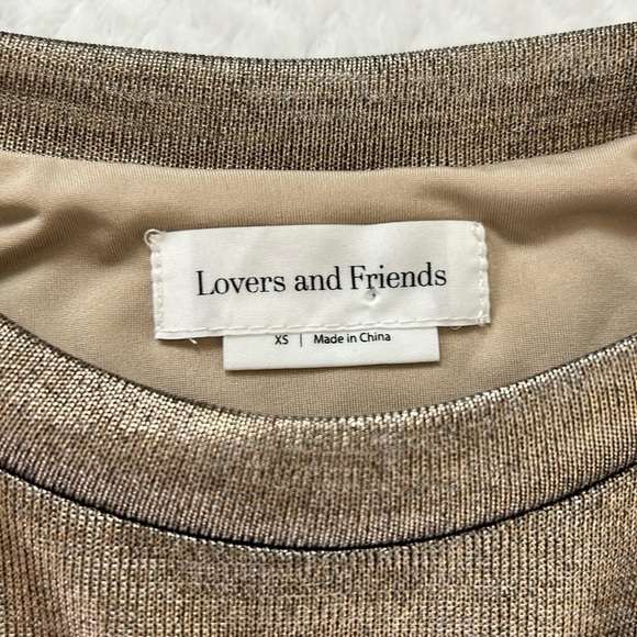 Lovers+Friends Gold Simmer Rosie Mini Dress - Picture 13 of 17